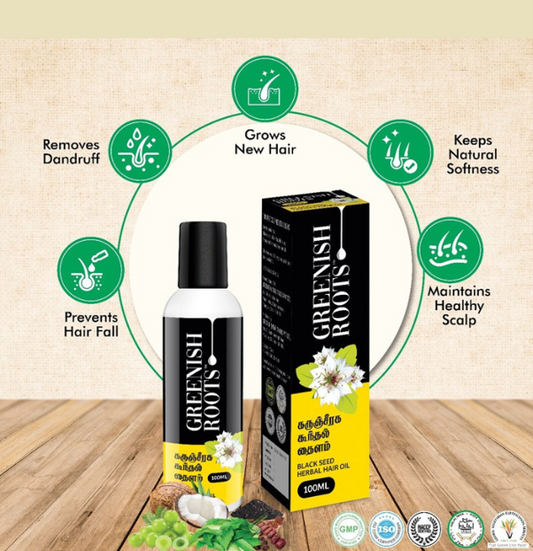 Black Seed Hair Oil - Greenish Roots Healthcare
