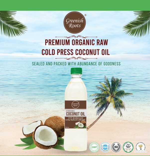 Chekku Coconut Oil (500ml) - Greenish Roots Healthcare