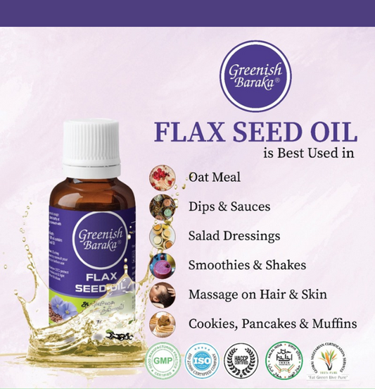 Flax Seed Oil - Greenish Roots Healthcare
