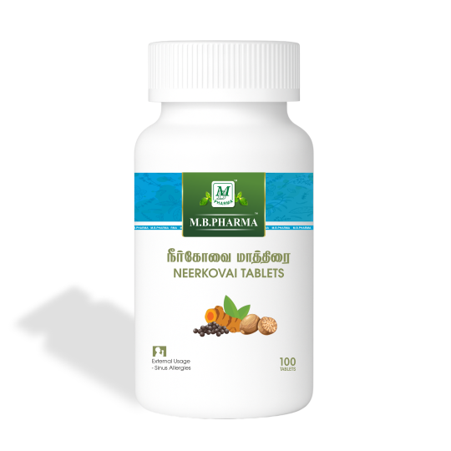 Neerkovai Tablets - M.B. Pharma (100 Tabs)