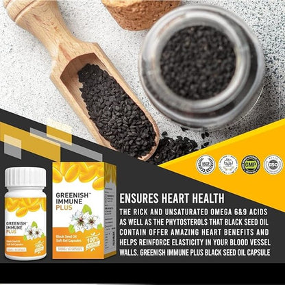 Black Seed Liquid Fill Softgel Capsules - Greenish Roots Healthcare