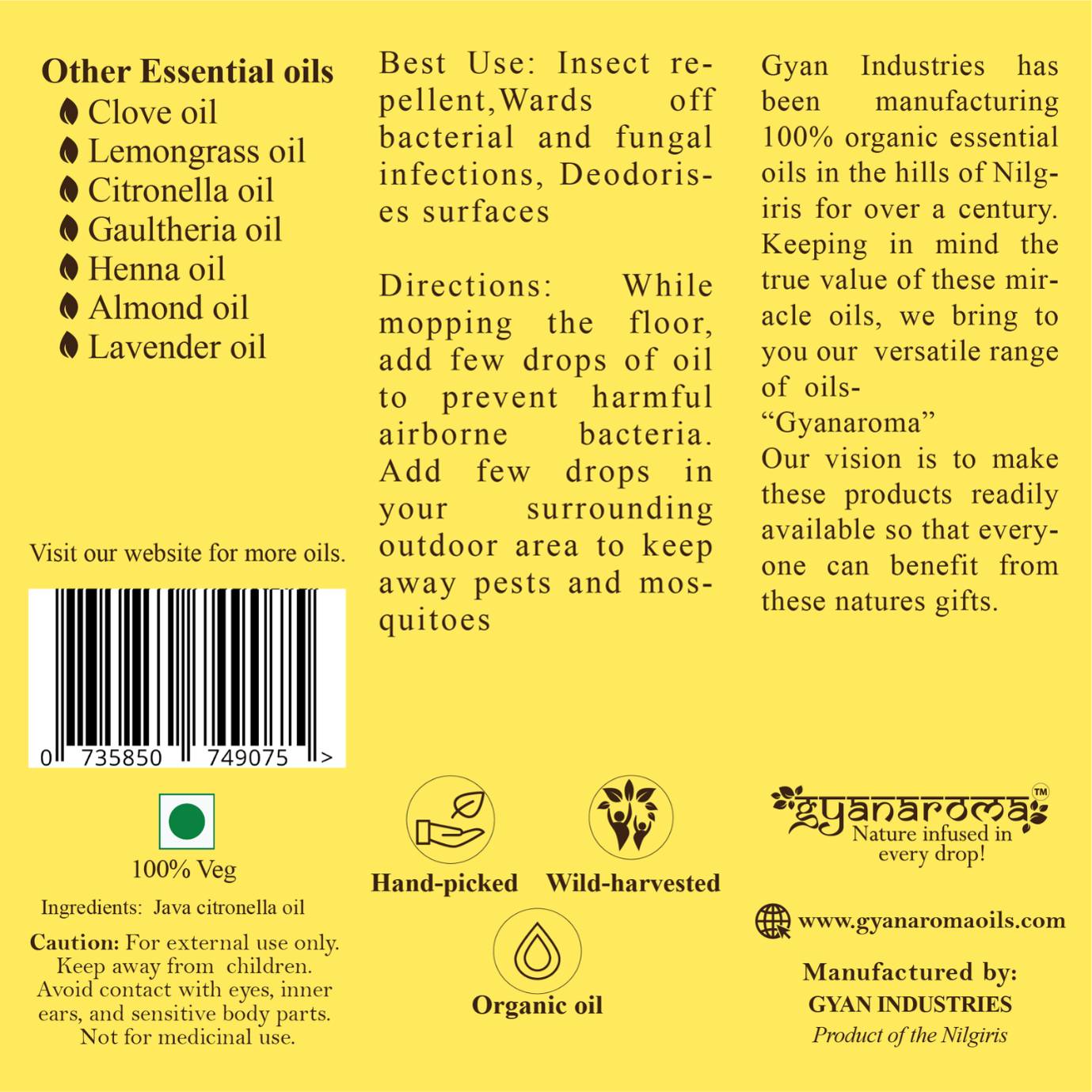Citronella Oil - Gyanaroma