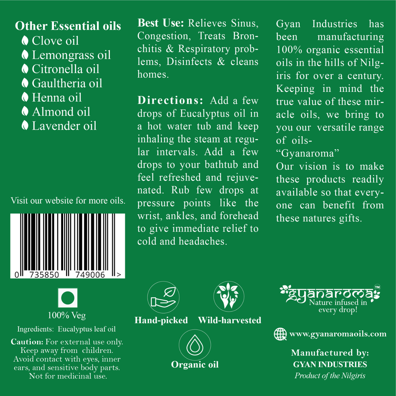 Eucalyptus Oil - Gyanaroma