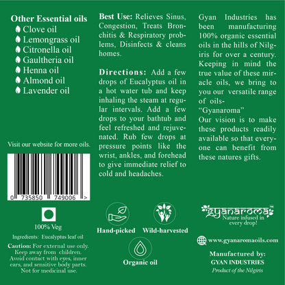 Eucalyptus Oil - Gyanaroma