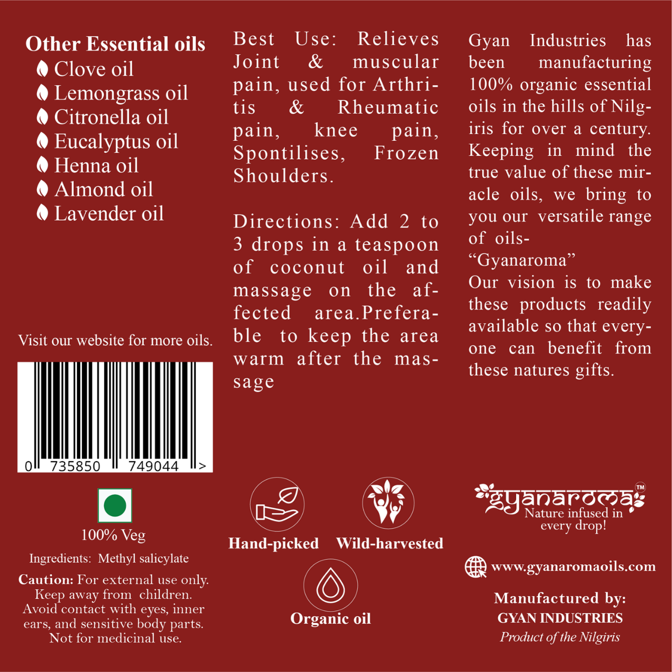 Gaultheria Oil - Gyanaroma