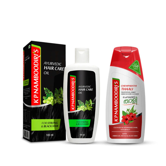 Hair Care Oil & Chemparathi Thaali Combo - K P Namboodiris
