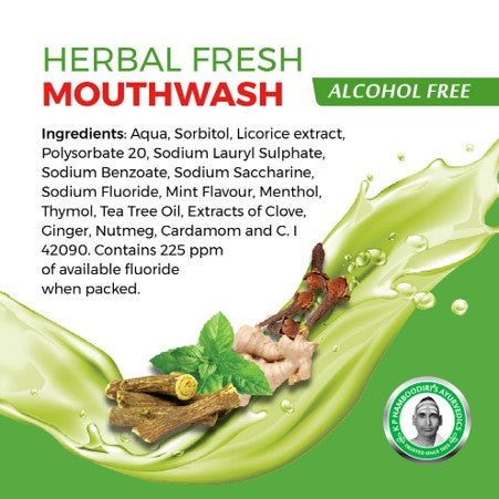Herbal Fresh Mouthwash (250ml) - K P Namboodiris