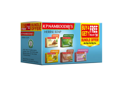 Herbal Soap Bundle Offer - Buy 4 Get 1 Free - K P Namboodiris