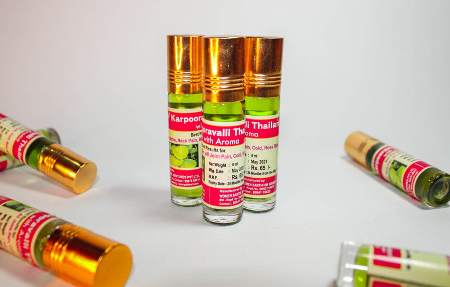 Karpooravalli Pain Balm With Aroma Oil - Malar Herbals