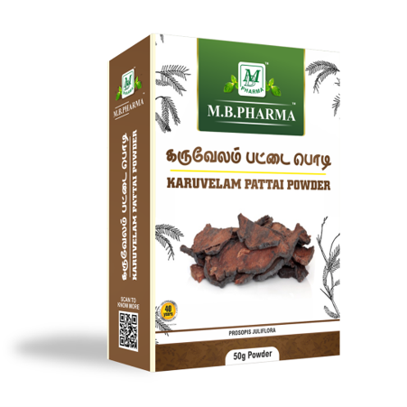 Karuvelam Pattai Powder - M.B. Pharma (50g)