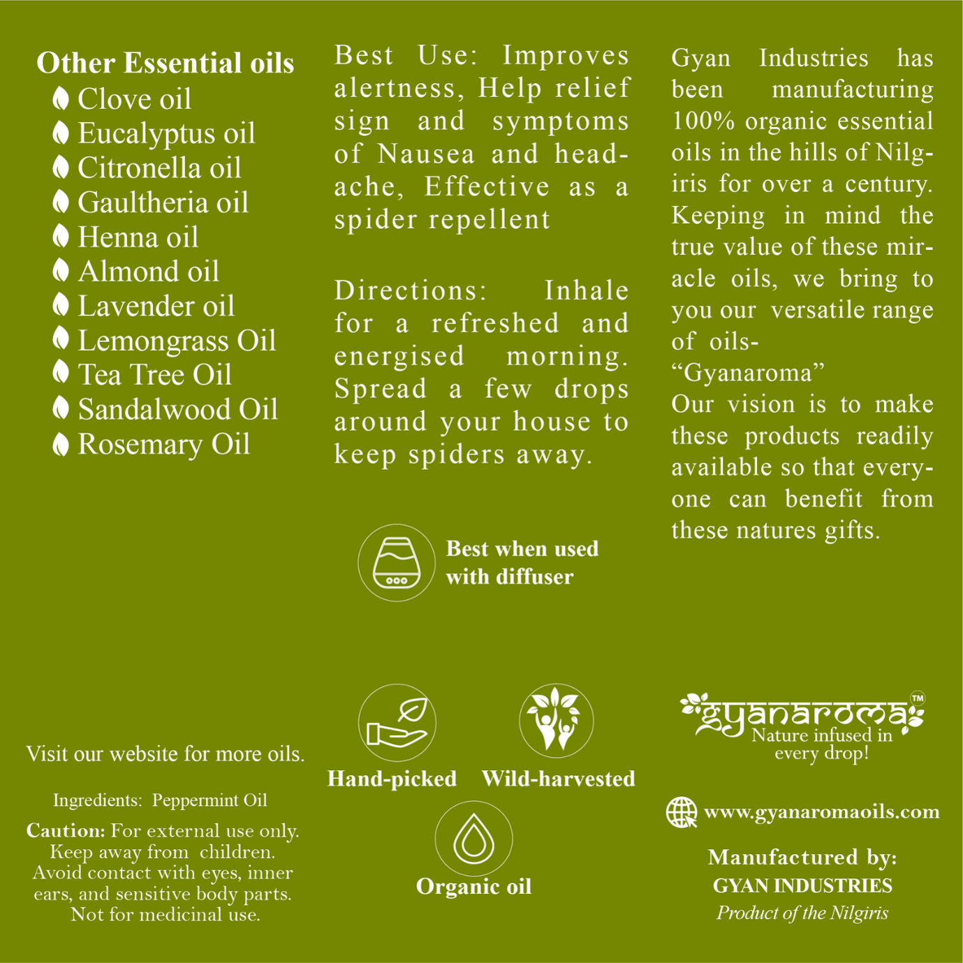 Peppermint Oil - Gyanaroma