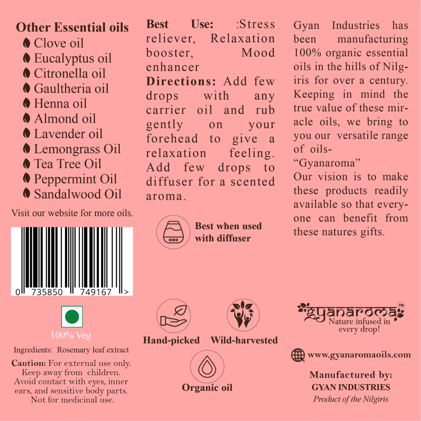 Rosemary Oil - Gyanaroma